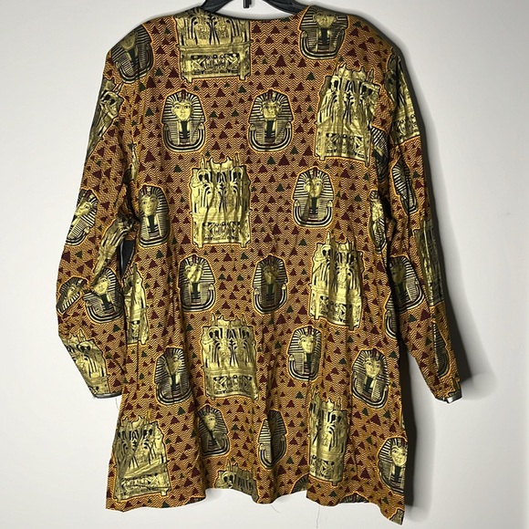 VINTAGE 3K FASHION Womens Multi Printed Button Front Top Jacket Size OS - Picture 2 of 8